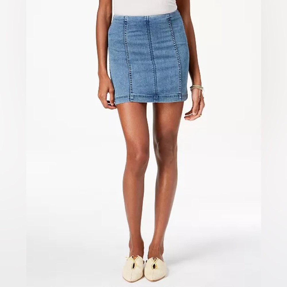 Free People Modern Femme Denim Mini Skirt